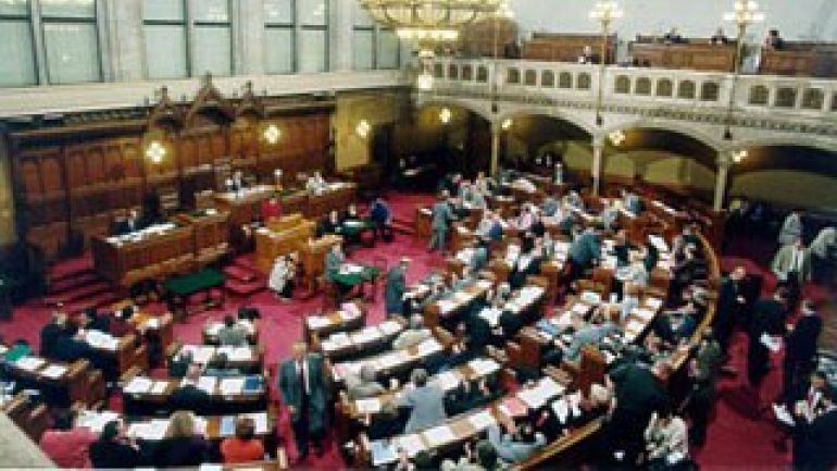 Seats in the council chamber