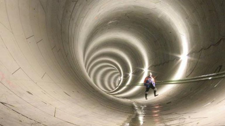 Arbeiter im Wiental Kanal