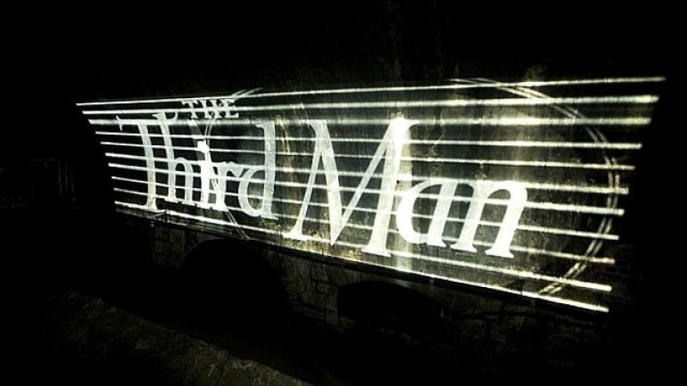 Projektion des Schriftzuges vom "Der Dritte Mann"