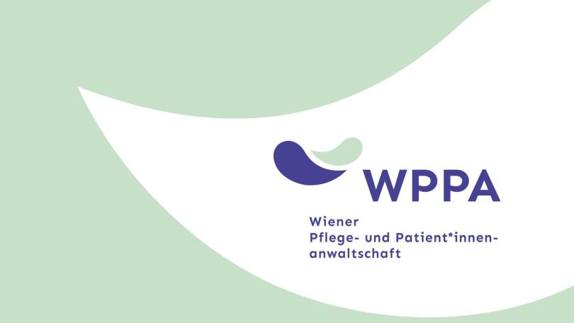 copyright: WPPA Cover des Berichts mit Text "WPPA - Wiener Pflege- und Patientinnenanwaltschaft"