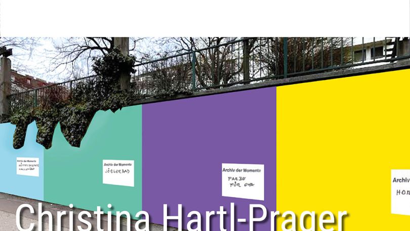 copyright: TAPETE Bar Flyer Ausstellung "Archiv der Momente" mit bunter Wand am Zentaplatz