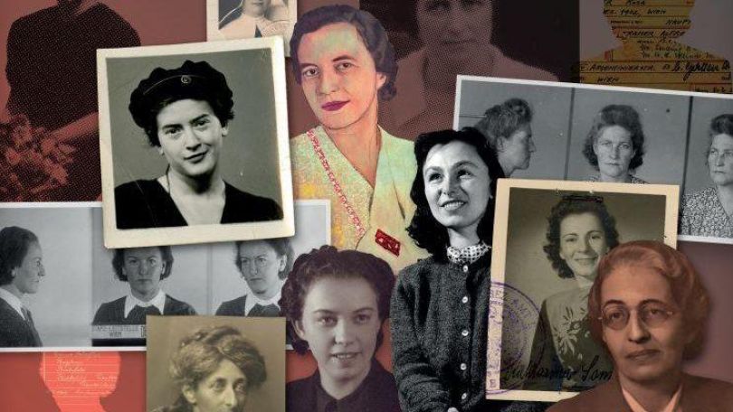 Collage aus Fotos von Frauen der Ausstellung "Vierzehn Leben"