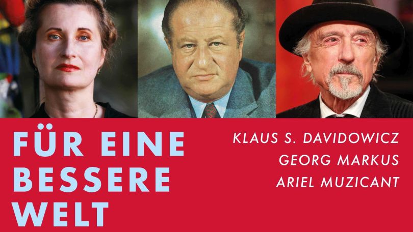 Buchcover: Für eine bessere Welt mit Portraits von verschiedenen Persönlichkeiten