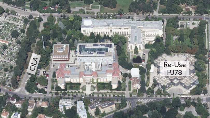 copyright: Stadt Wien Stadtplanausschnitt mit Campus Gebäuden der BOKU University