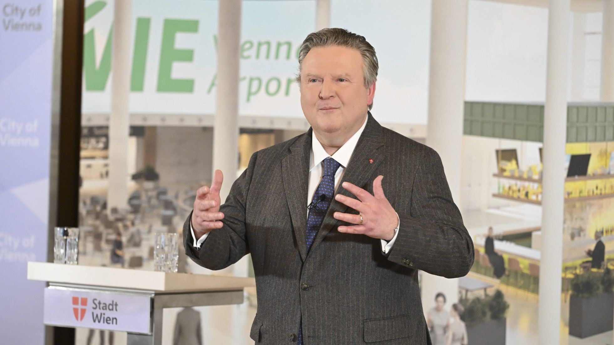 copyright: Stadt Wien/Christian Jobst Bürgermeister präsentiert neue Flughafen-Gastro