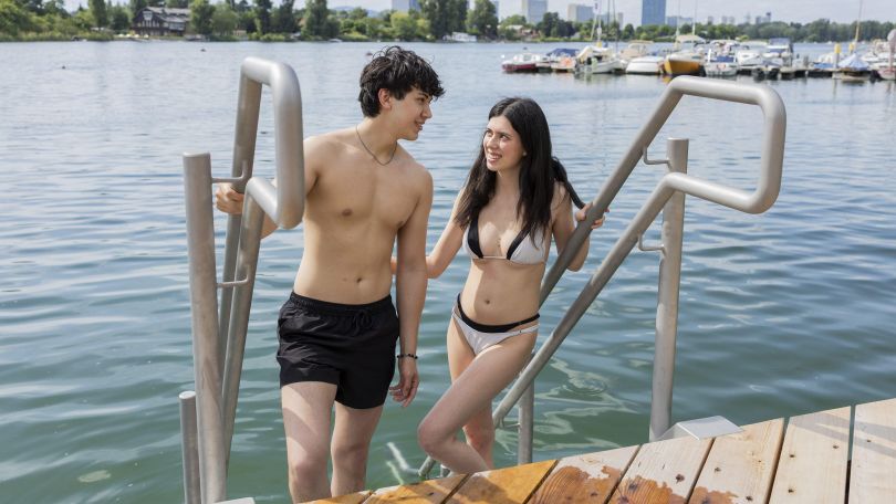 copyright: Stadt Wien/Bubu Dujmic Pärchen am Steg Alte Donau