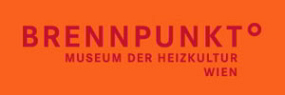 Oranges Logo mit roter Schrift "Brennpunkt°"