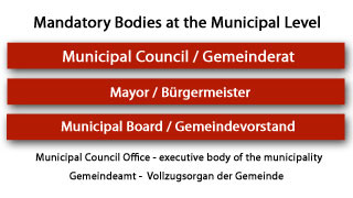 Organisation chart of the mandatory bodies at the municipal level