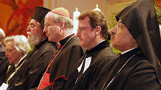 Representatives from different religious communities during an ecumenical service