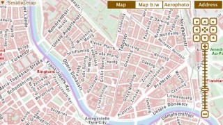 Zoom function of the wien.at online city map
