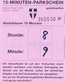 Incorrect purple parking voucher