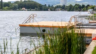 Schwimmplattform an der oberen alten Donau