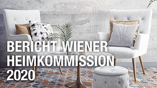 Ausschnitt des Umschlags mit Aufschrift "Bericht Wiener Heimkommission 2020"