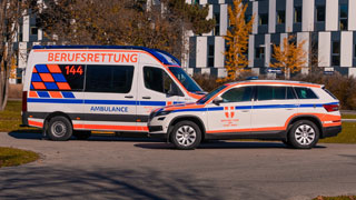 Rettungsfahrzeuge der Berufsrettung Wien