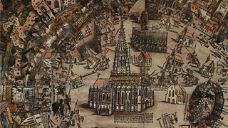 Turkish siege of 1529, detail of Meldemann's map
