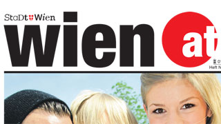 Teil der Titelseite der Stadtzeitung "wien.at" aus dem Jahr 2012