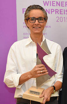 Christine Scholten mit dem Frauenpreis 2015