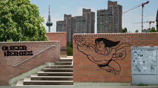 Streetart on a brickwall