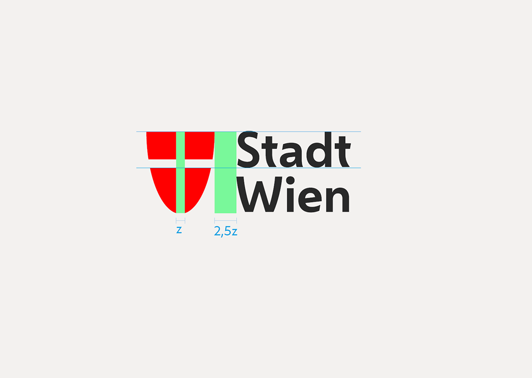 Abstände im Logo der Stadt Wien
