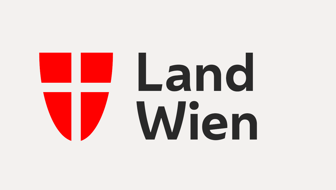 Logo des Landes Wien auf grauem Grund