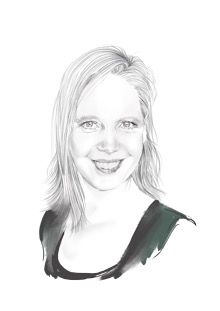 Portraitzeichnung von Gudrun Haindlmaier