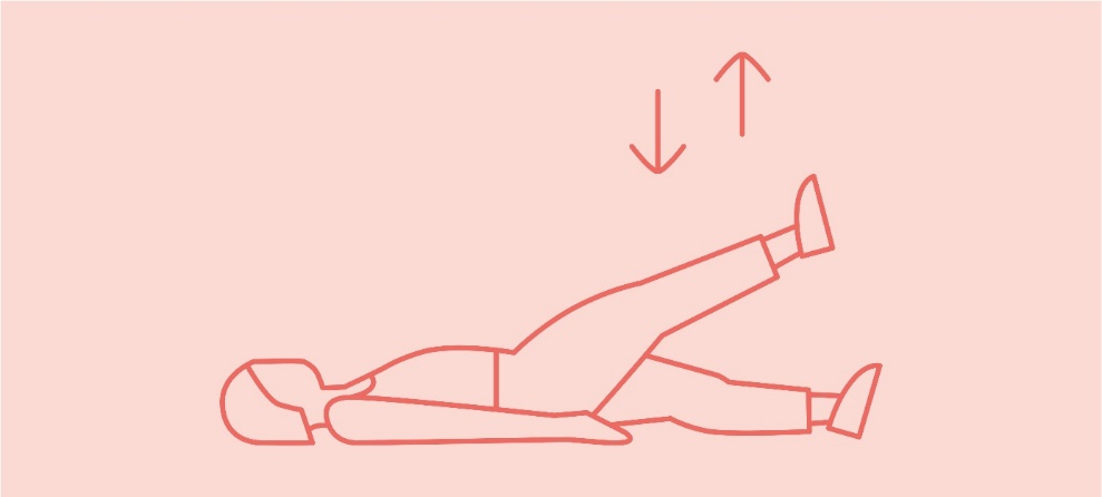 Illustration of a woman doing scissor kicks