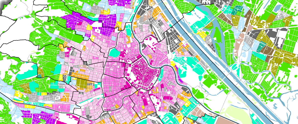 Titelbild: Gebietstypen Kartenauschnitt von Wien