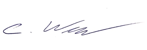 Signatur von Christoph Wiederkehr
