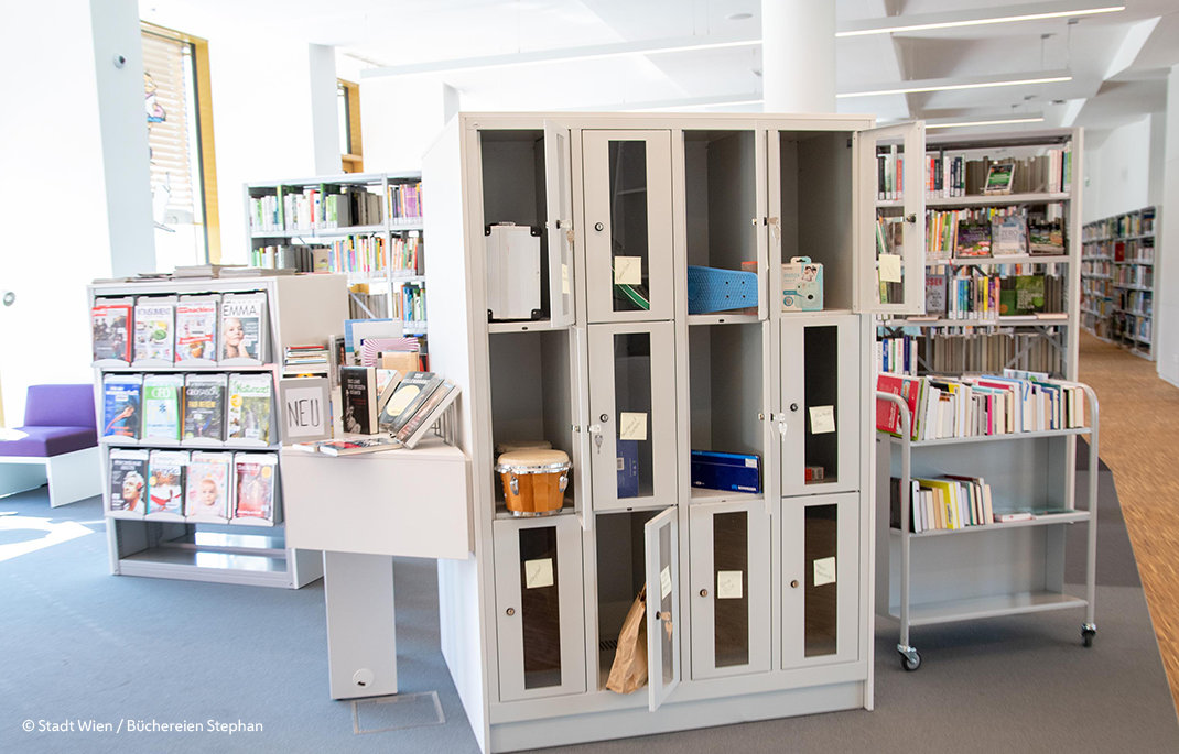 Räume der Bücherei Seestadt