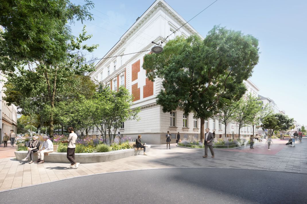 Abbildung: Visualisierung des „Supergrätzels“ Innerfavoriten. © EGKK, Stadt Wien – Stadtentwicklung und Stadtplanung