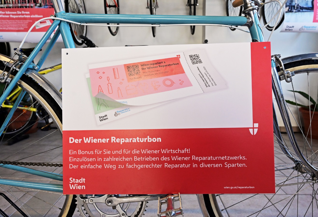 Abbildung: Präsentation des Wiener Reparaturbons © Christian Jobst, PID