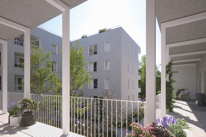 Abbildung: Der neue Gemeindebau am Areal des ehemaligen Sophienspitals. © K18