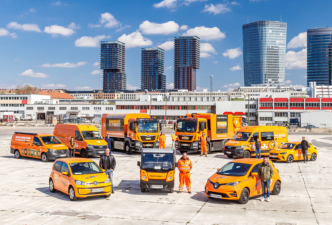 Die Elektrofahrzeugflotte der 48er Copyright: MA 48