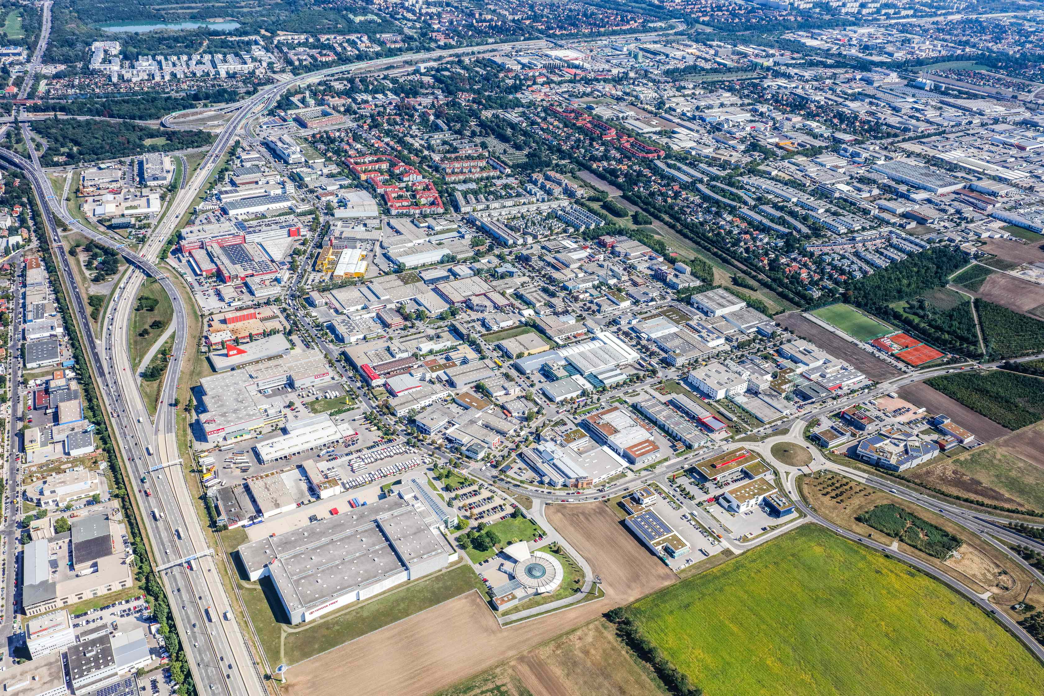 Liesing Wien von oben Stadt Wien