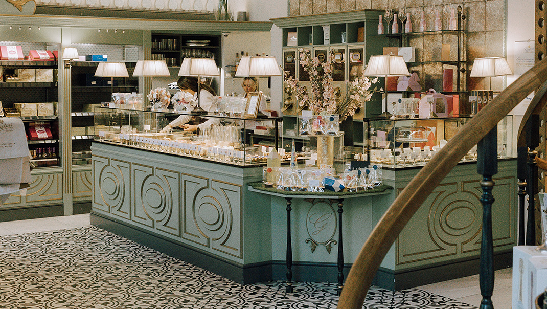 Foto vom Verkaufsraum der Gerstner K. u. K. Hofzuckerbäckerei