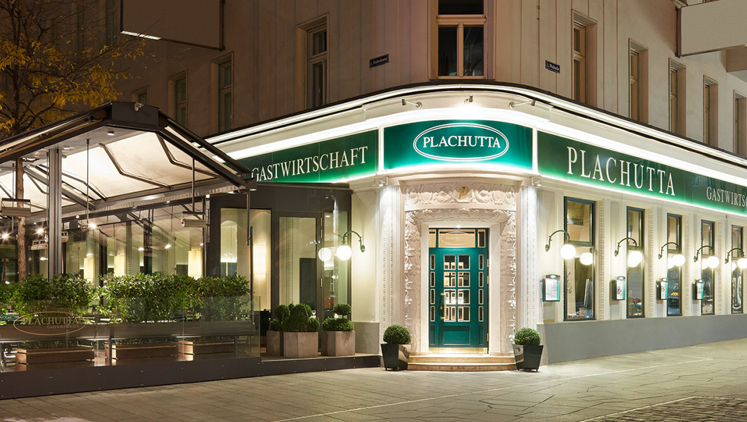 Foto der Fassade des Eingangsbereichs der Gastwirtschaft Plachutta