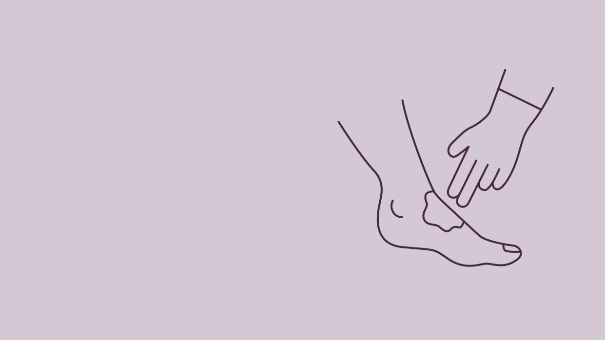 Kapitelbild: Grafik: Hand trägt Salbe auf Fuß auf