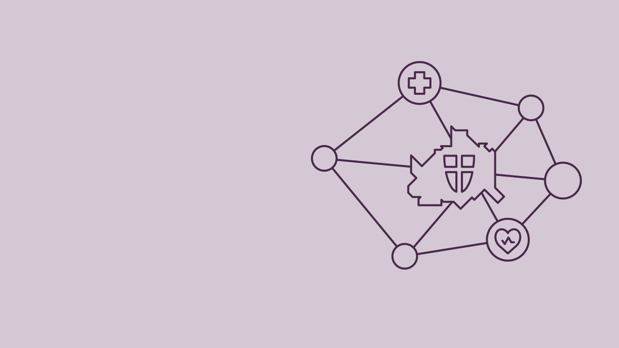Kapitelbild: Grafik, die Vernetzung von Hilfsangeboten in Wien symbolisiert