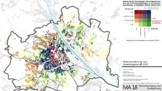 Wien-Karte: Bevlkerung nach Staatsbrgerschaft 2015 nach Zhlgebieten farblich dargestellt