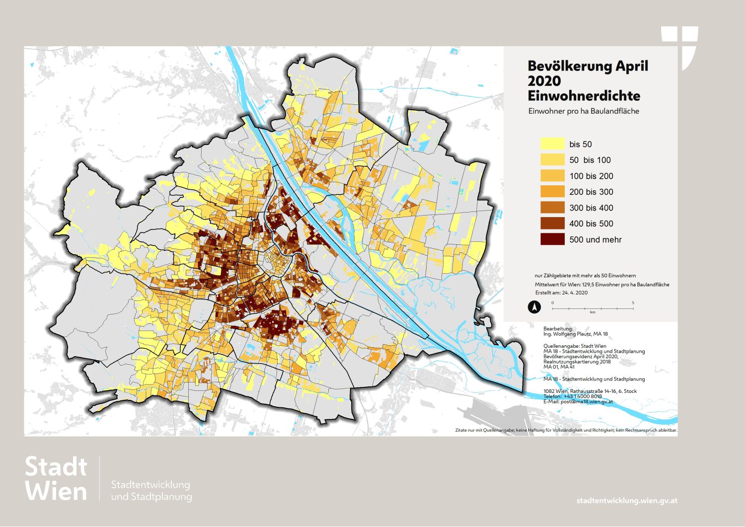 Etnička mapa Beča Dichte-2020-gr