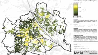 Wien-Karte: Zufriedenheit mit dem Leben im Wohngebiet in 91 Bezirksteilen farblich dargestellt