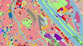 Wien-Plan-Ausschnitt mit realer Nutzung 2009