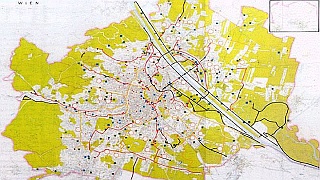 Plandarstellung des Wiener Radwegenetzes aus dem Jahr 1982