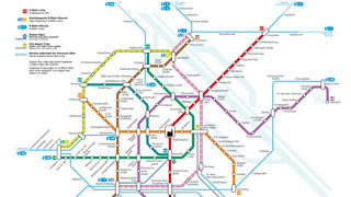 Das Liniennetz von Wien mit den Erweiterungen der U-Bahn in der 4. Ausbauphase