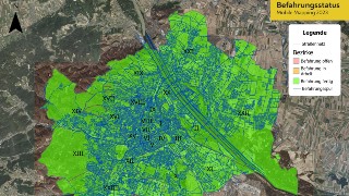 Wien-Karte: Mobile-Mapping-Befahrungsstatus der einzelnen Bezirke