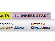 Screenshot mit "1., Innere Stadt" im Bezirksreiter der Navigation