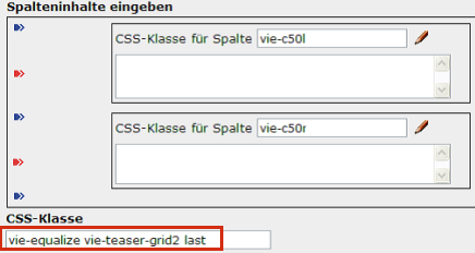 copyright: Stadt Wien Eingabemaske für den letzten Rasterblock und Angabe der CSS-Klasse