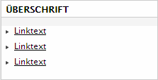 Link-Box mit berschrift und Liste mit drei Links