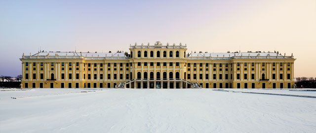 Schönbrunn castle in winter