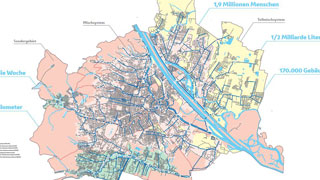 Plan der Entwsserungssysteme des Wiener Kanalsystems